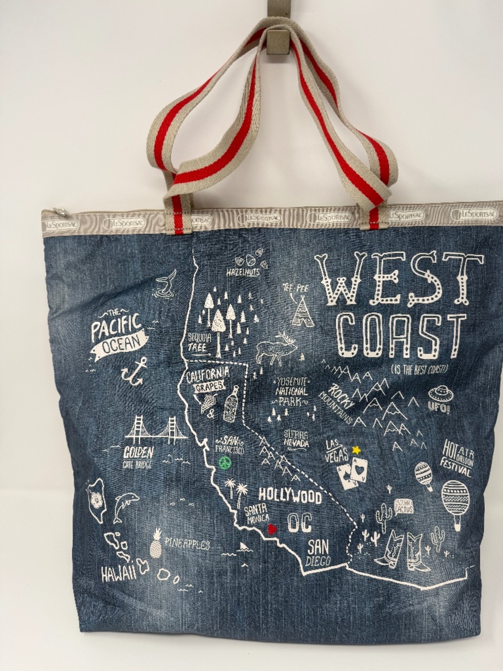 Lesportsac West Coast Denim looking large tote